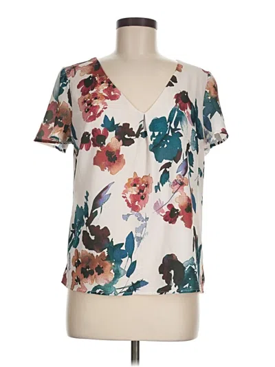 Pre-owned A New Day Short Sleeve Blouse In White