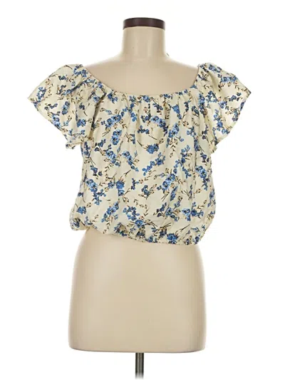 Pre-owned A New Day Short Sleeve Blouse In White