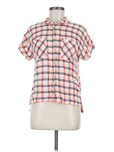 Pre-owned A New Day Short Sleeve Button Down Shirt In Orange