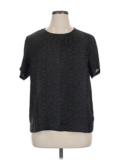Pre-owned A New Day Short Sleeve Top Black Crew Neck Tops