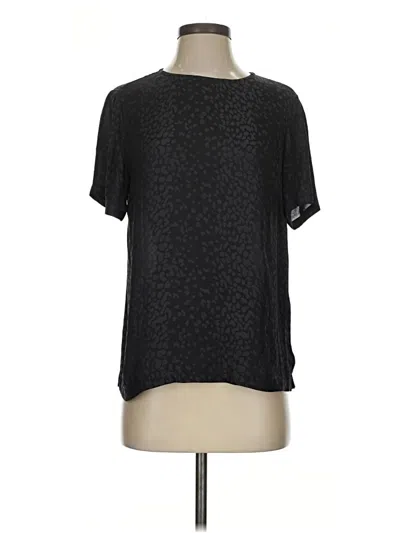 A New Day Short Sleeve Top Black Crew Neck Tops