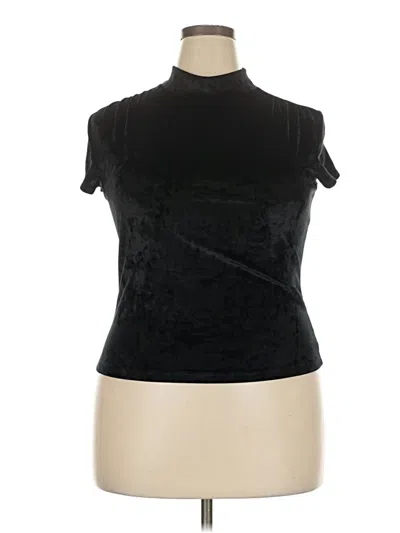 Pre-owned A New Day Short Sleeve Top Black High Neck Tops