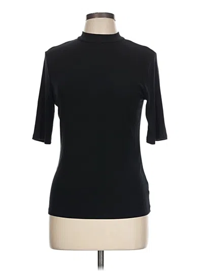 Pre-owned A New Day Short Sleeve Top Black Mock Neckline Tops