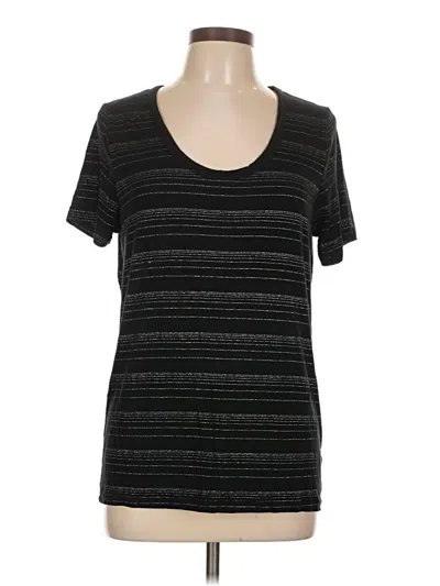 Pre-owned A New Day Short Sleeve Top Black Scoop Neck Tops