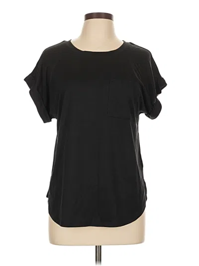 Pre-owned A New Day Short Sleeve Top Black Scoop Neck Tops