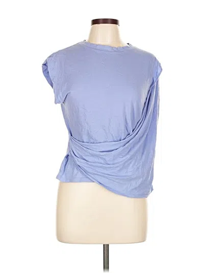 Pre-owned A New Day Short Sleeve Top Blue Cowl Neck Tops