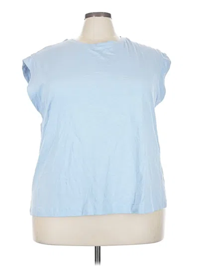 Pre-owned A New Day Short Sleeve Top Blue Cowl Neck Tops