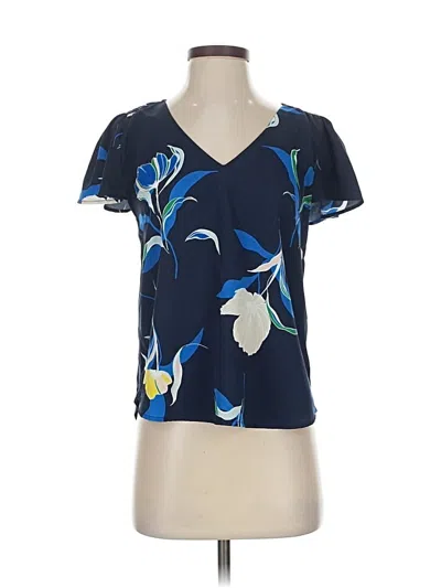 Pre-owned A New Day Short Sleeve Top Blue V Neck Tops