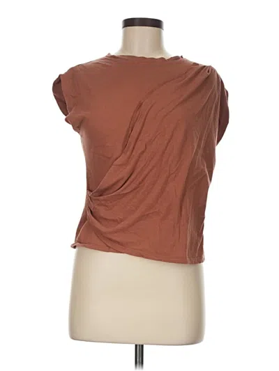 Pre-owned A New Day Short Sleeve Top Brown Cowl Neck Tops