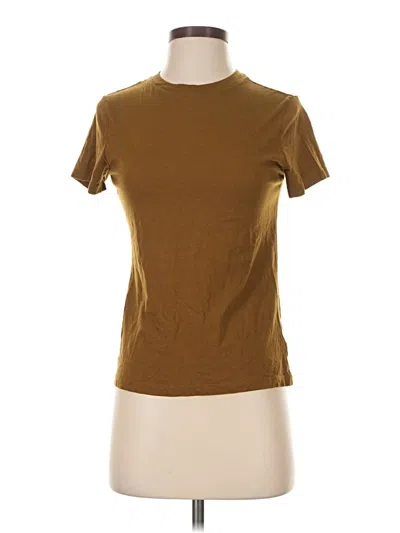 Pre-owned A New Day Short Sleeve Top Brown Crew Neck Tops