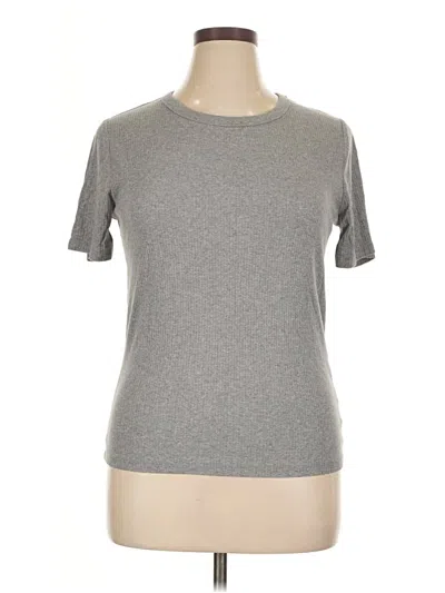 Pre-owned A New Day Short Sleeve Top Gray Crew Neck Tops