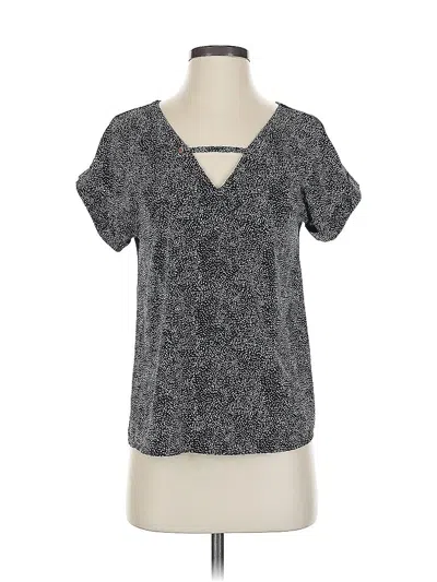 Pre-owned A New Day Short Sleeve Top Gray Keyhole Neckline Tops