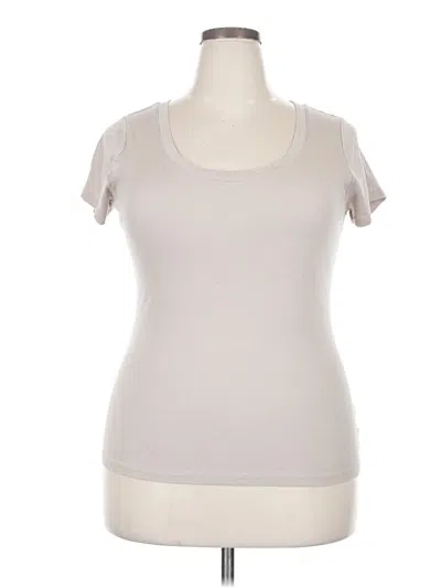 Pre-owned A New Day Short Sleeve Top Gray Scoop Neck Tops