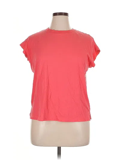 Pre-owned A New Day Short Sleeve Top Orange Crew Neck Tops