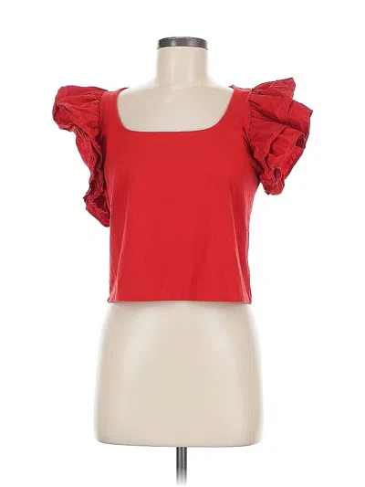 Pre-owned A New Day Short Sleeve Top Red Sweetheart Neckline Tops