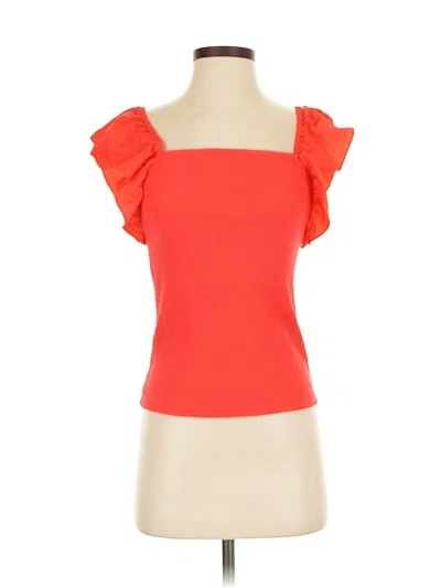 Pre-owned A New Day Short Sleeve Top Red Sweetheart Neckline Tops