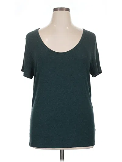 Pre-owned A New Day Short Sleeve Top Teal Scoop Neck Tops