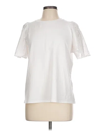 Pre-owned A New Day Short Sleeve Top White Crew Neck Tops