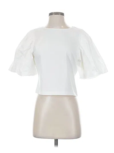 Pre-owned A New Day Short Sleeve Top White Square Neckline Tops