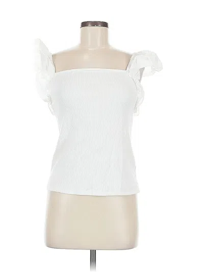 Pre-owned A New Day Short Sleeve Top White Sweetheart Neckline Tops