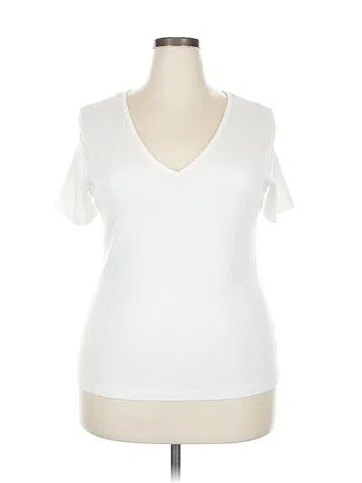 Pre-owned A New Day Short Sleeve Top White V Neck Tops