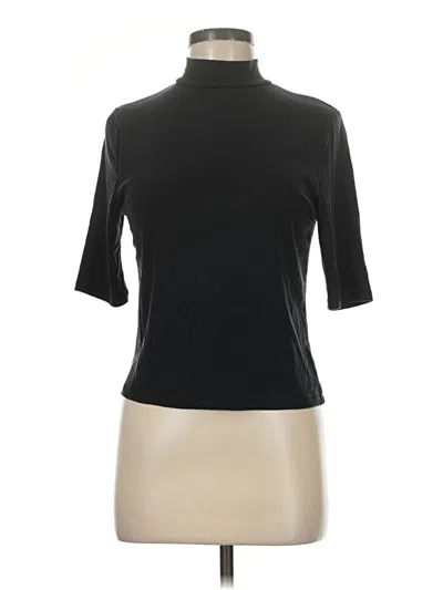 Pre-owned A New Day Short Sleeve Turtleneck In Black