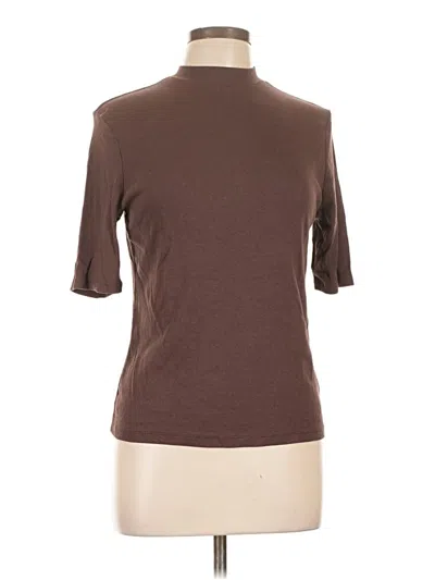 Pre-owned A New Day Short Sleeve Turtleneck In Brown