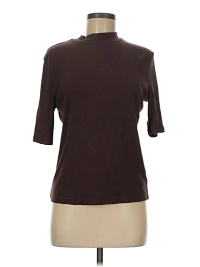 Pre-owned A New Day Short Sleeve Turtleneck In Brown