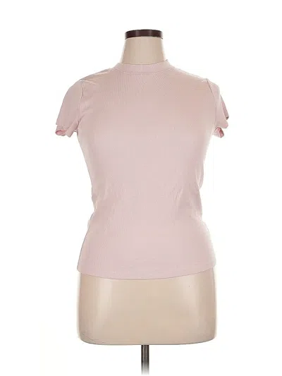 Pre-owned A New Day Short Sleeve Turtleneck In Pink