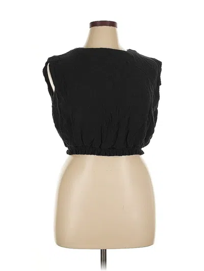 Pre-owned A New Day Sleeveless Blouse In Black