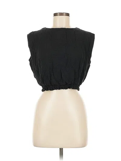 Pre-owned A New Day Sleeveless Blouse In Black