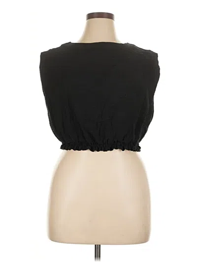 Pre-owned A New Day Sleeveless Blouse In Black