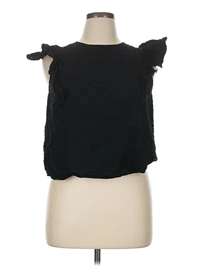 Pre-owned A New Day Sleeveless Blouse In Black