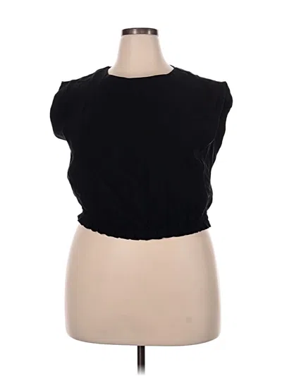 Pre-owned A New Day Sleeveless Blouse In Black