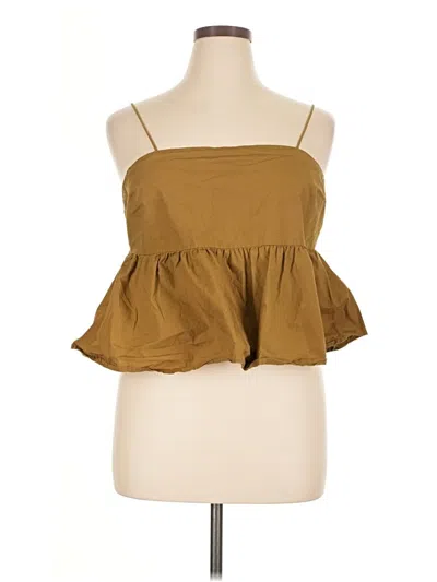 Pre-owned A New Day Sleeveless Blouse In Brown