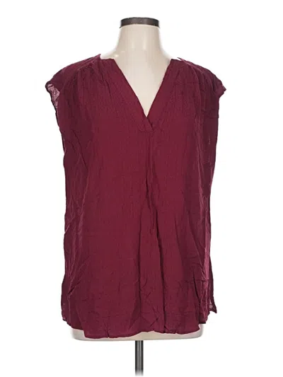 Pre-owned A New Day Sleeveless Blouse In Burgundy