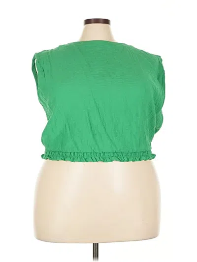 Pre-owned A New Day Sleeveless Blouse In Green