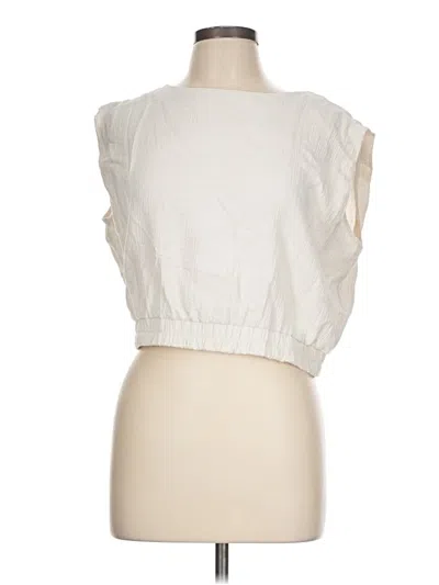 Pre-owned A New Day Sleeveless Blouse In White