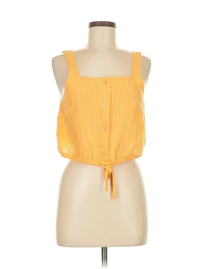 Pre-owned A New Day Sleeveless Blouse In Yellow
