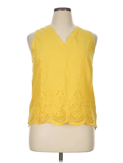 Pre-owned A New Day Sleeveless Blouse In Yellow