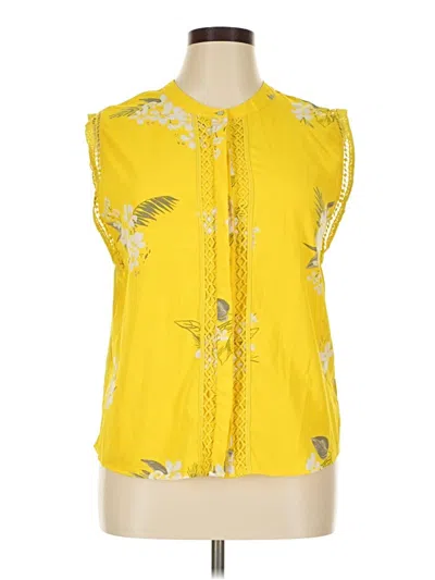 Pre-owned A New Day Sleeveless Blouse In Yellow