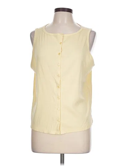 Pre-owned A New Day Sleeveless Blouse In Yellow