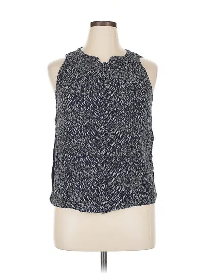 Pre-owned A New Day Sleeveless Button Down Shirt In Blue