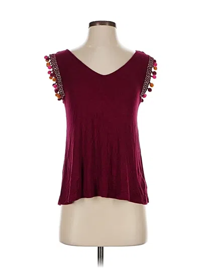 Pre-owned A New Day Sleeveless T-shirt In Burgundy