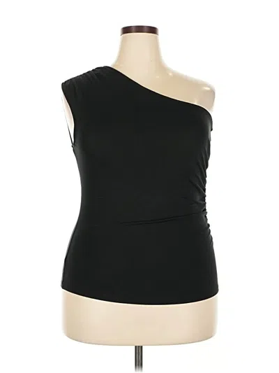 Pre-owned A New Day Sleeveless Top Black One Shoulder Neckline Tops