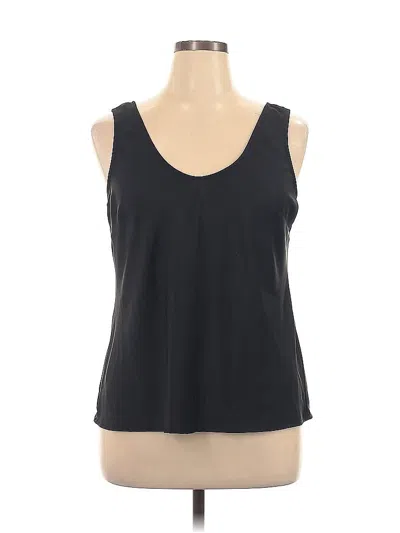 Pre-owned A New Day Sleeveless Top Black Scoop Neck Tops
