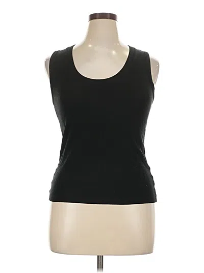 Pre-owned A New Day Sleeveless Top Black Scoop Neck Tops