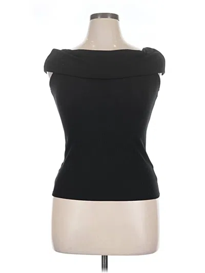 A New Day Sleeveless Top Black Strapless Neckline Tops