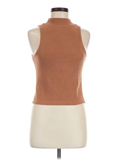 Pre-owned A New Day Sleeveless Top Brown Halter Neckline Tops