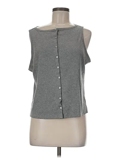 Pre-owned A New Day Sleeveless Top Gray Keyhole Neckline Tops